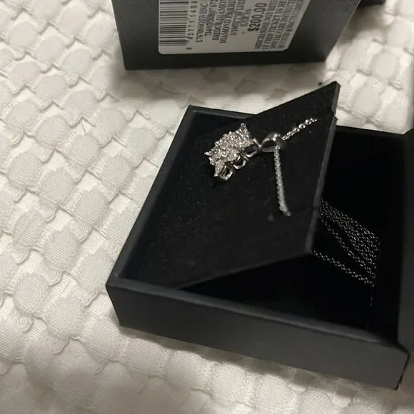 NIB- Matching Diamond Necklace & Studs Set